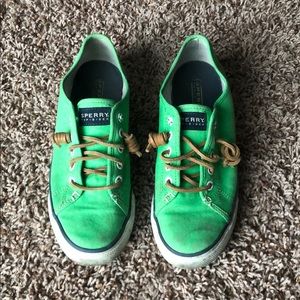 Bright green Sperry’s